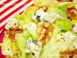 Salade Noix-Roquefort - Cuisine  Malin