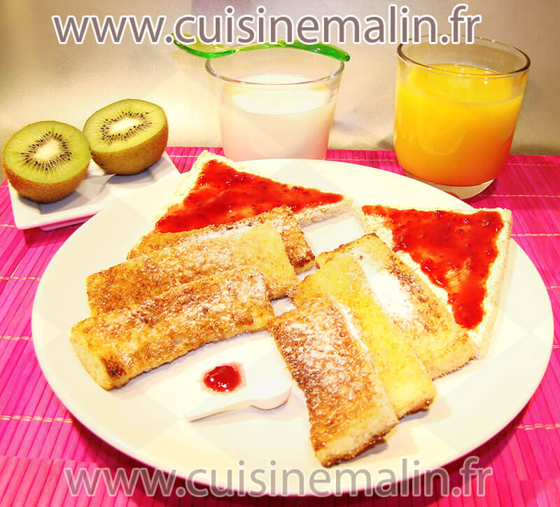 Le Pain Perdu - Lost Bread - par Cuisine Malin. Un Classique de classique. Le basique pur. #LostBread, #PainPerdu, #CuisineMalin,#PainGrillé, #Morning